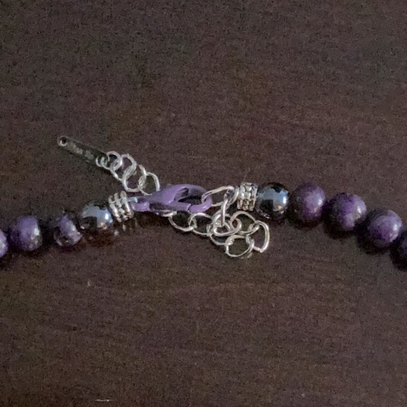 Charoite Stone Beads Necklace/ Choker - Picture 5 of 6
